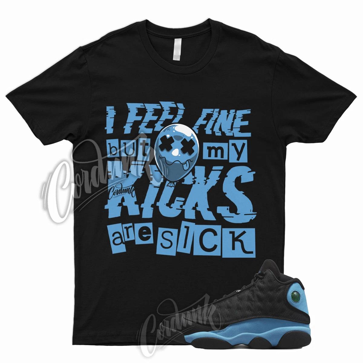 

SICK T для 13 University Blue UNC Черный Порошок Каролина Низкий Средний Высокий Футболка 6 3 M