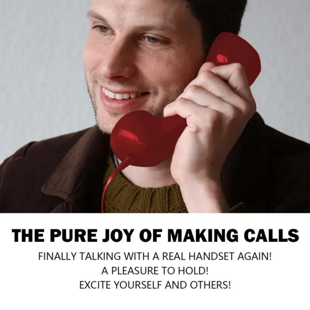 Type-C Retro Telephone Landline Handle Receiver, Bluetooth Telephone Handset For Mobile Phone, Vintage Wired Plug In Handhe 1m