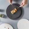 Creative Western Food Plate Wedding Tableware Ceramic Steak Plate High-End Restaurant Hotel Round Flat Plate Cake Dessert Tray