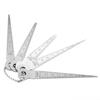 1 Set Stainless Steel Welding Taper Feeler Gauge Rulers Hole Inspection Tool 10mm