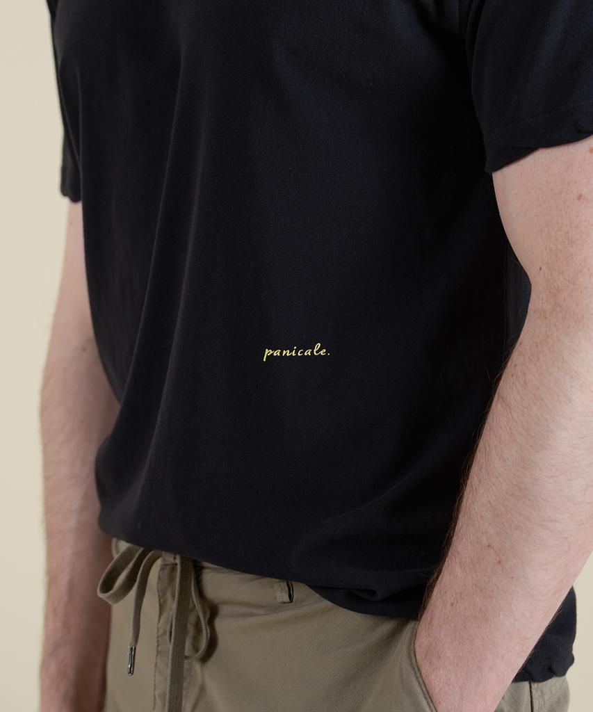 PANICALE Black Vintage Washed T-Shirt (Type A)