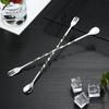 Stainless Steel 410 Double-Headed Long Handle Cocktail & Milk Tea Mixing Spoon
