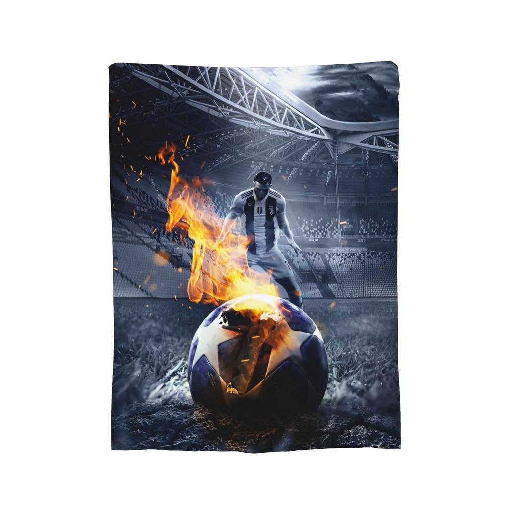 CR7 Football Blanket Cover Fleece Throw Blanket Bed Sofa Printed Soft Warm Bedspreads,