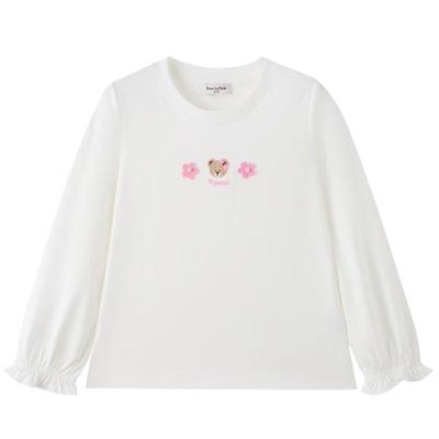 PawinPaw Cartoon Bear Girls' Loose Long Sleeve T-Shirt
