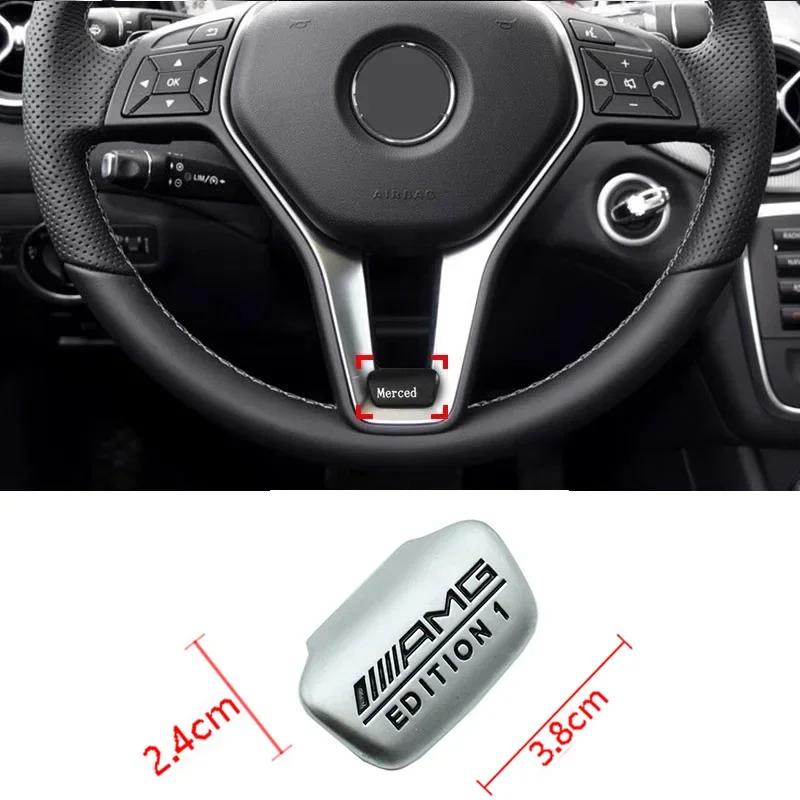 AMG Emblem Car Steering Wheel Sticker Accessories For Mercedes Benz Brabus Maybach Smart W204 GLC CLA W205 W203 W206 W108 W124