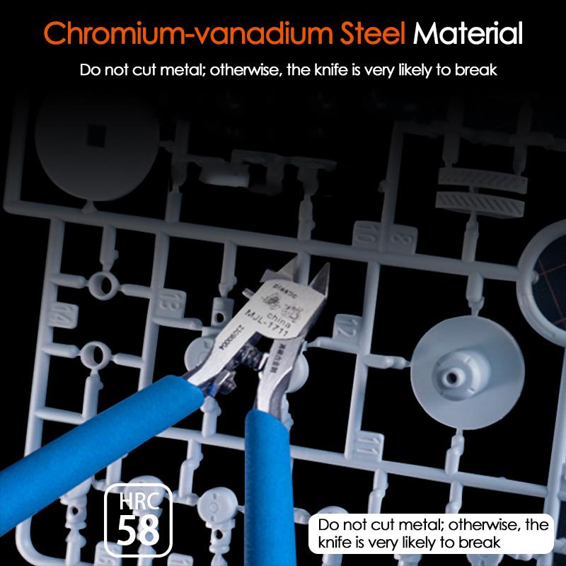 M-1711 Model Nippers CR-V Ultra-Thin Single-Edged Gundam Model Building Tools for Plastic Model Cutting and Building Repair/Fix