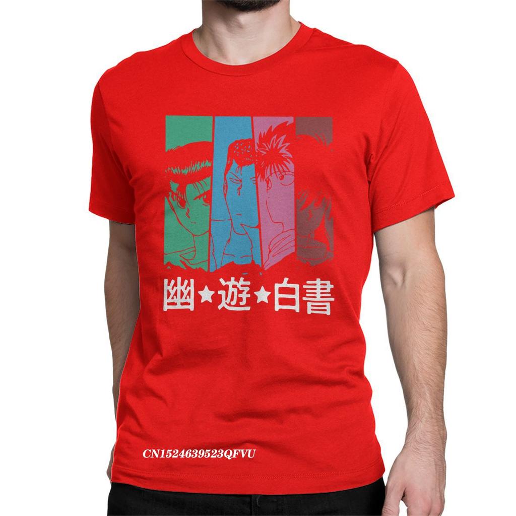 Awesome YuYu Hakusho Manga Anime Tee Shirt Men Manga Premium Cotton Tshirt Harajuku Tees Tops