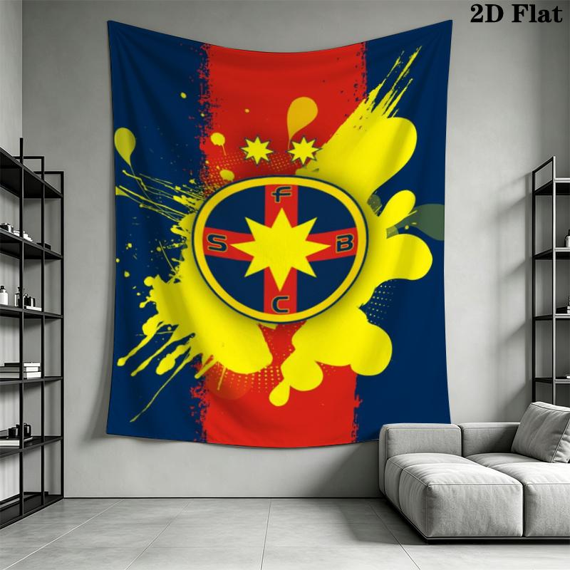 Fcsb Steaua Wall Tapestry Aesthetic Wall Hanging Printed Fabric Blanket Decorative Tapestries for Bedroom Living Room Home Decor