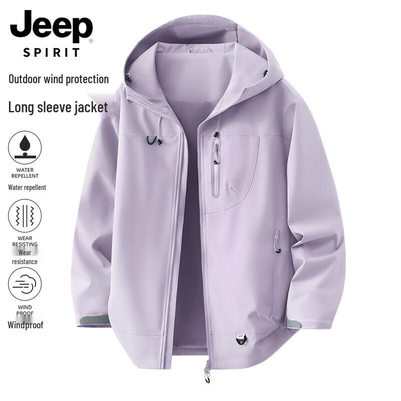JEEP SPIRIT Men s Outdoor Windproof Waterproof Hooded Jacket L