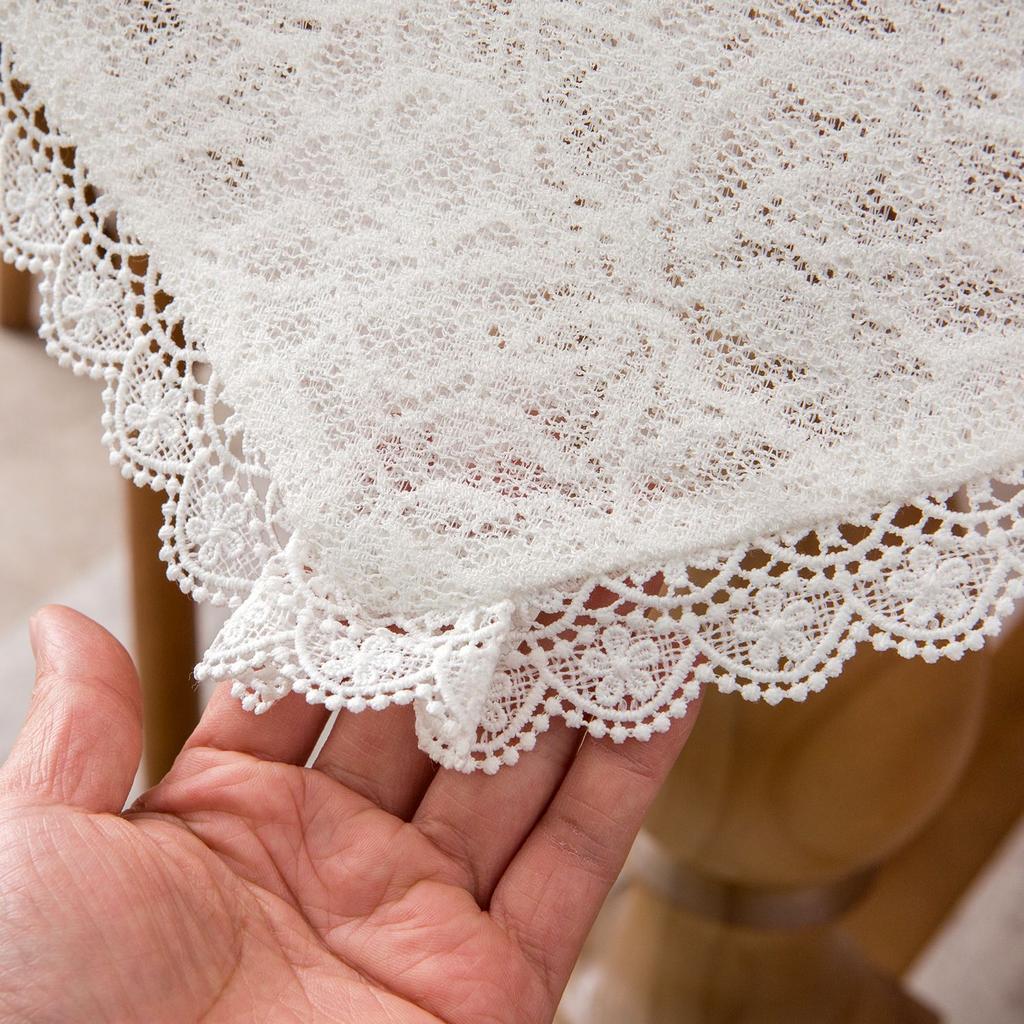 Dentelle Dentelle Chemin de Table Napperon Housse en Tissu Housse Serviette Cache-Poitrine Tissu Simple