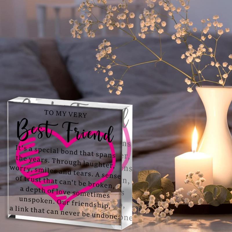 "To My Very Best Friend" Acrylic Plaque. A commemorative birthday or Christmas gift.