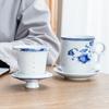 Ceramic Blue And White Office Large Filter Four-Piece Set Meeting Personal Teacup