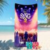 Beach Towel with Sing Pattern - soft,absorbent,machine washable Lightweight&Modern,swimming,Travel Essentials