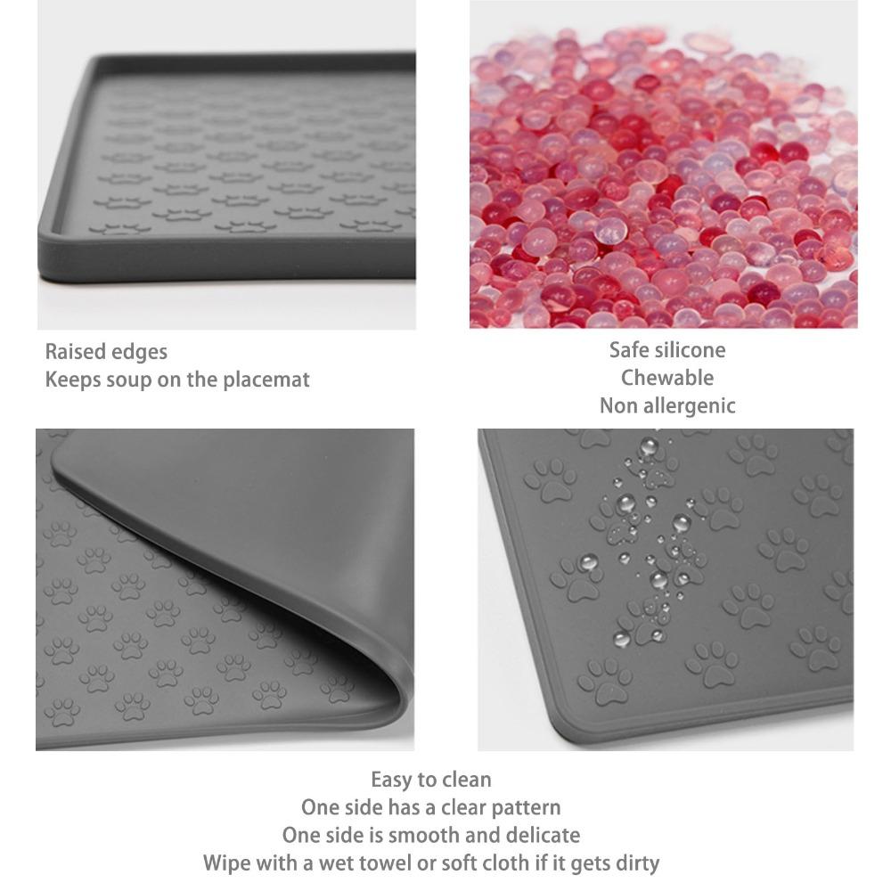 Raised Edge Food Placemat Splash Proof Pet Dining Mat Pet Essential Pet Bowl Pad  Daily Feeding