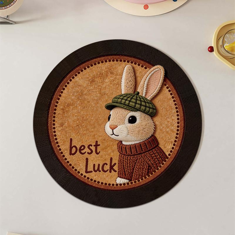 Cartoon Animal Coasters With Absorbent Silicone For Office Desk And Dining Protection
