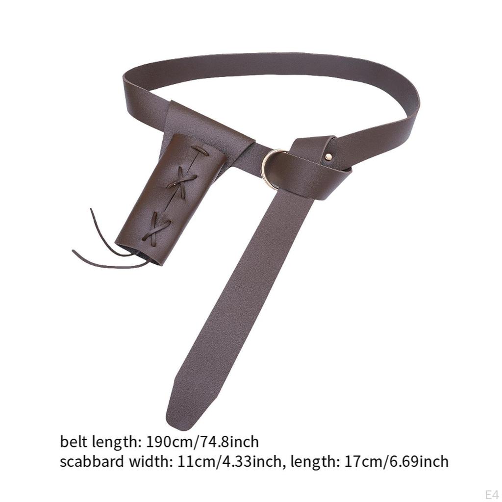 Knight Belt with A Sheath Sheath, Portable, Medieval for Themed Party, Cosplay