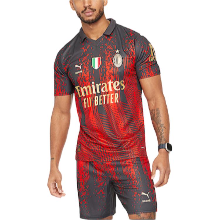 Pánský fotbalový dres PUMA AC Milán Player Edition Pánský Plamenně červený Černý