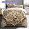 EmbossedAllianceTotem Pattern Bedding Quilt Set Quilt Cover Pillowcase Home Decoration Birthday Gift (1 * duvet cover + 2 * pillowcase, without core)