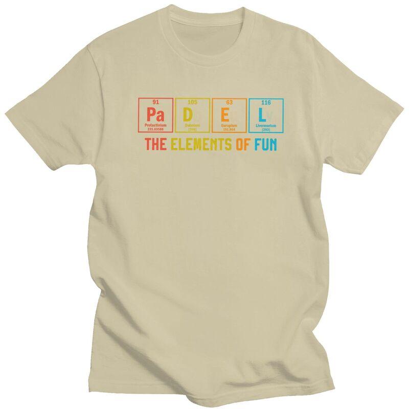 Science Padel The Elements Of Fun T Shirts Men Women Short Sleeve Tshirts Graphic Tee Tops 100 Cotton Loose Oversized Clothing