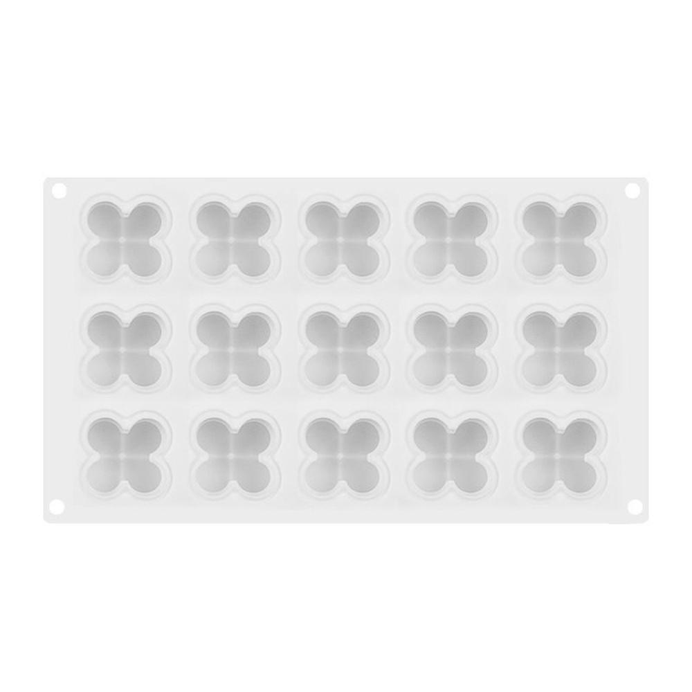 

15 силиконовых форм 3D куб для выпечки муссов, силиконовые квадратные формы для десертов с пузырьками, кухонные формы для выпечки, гипсовая форма для свечей белый