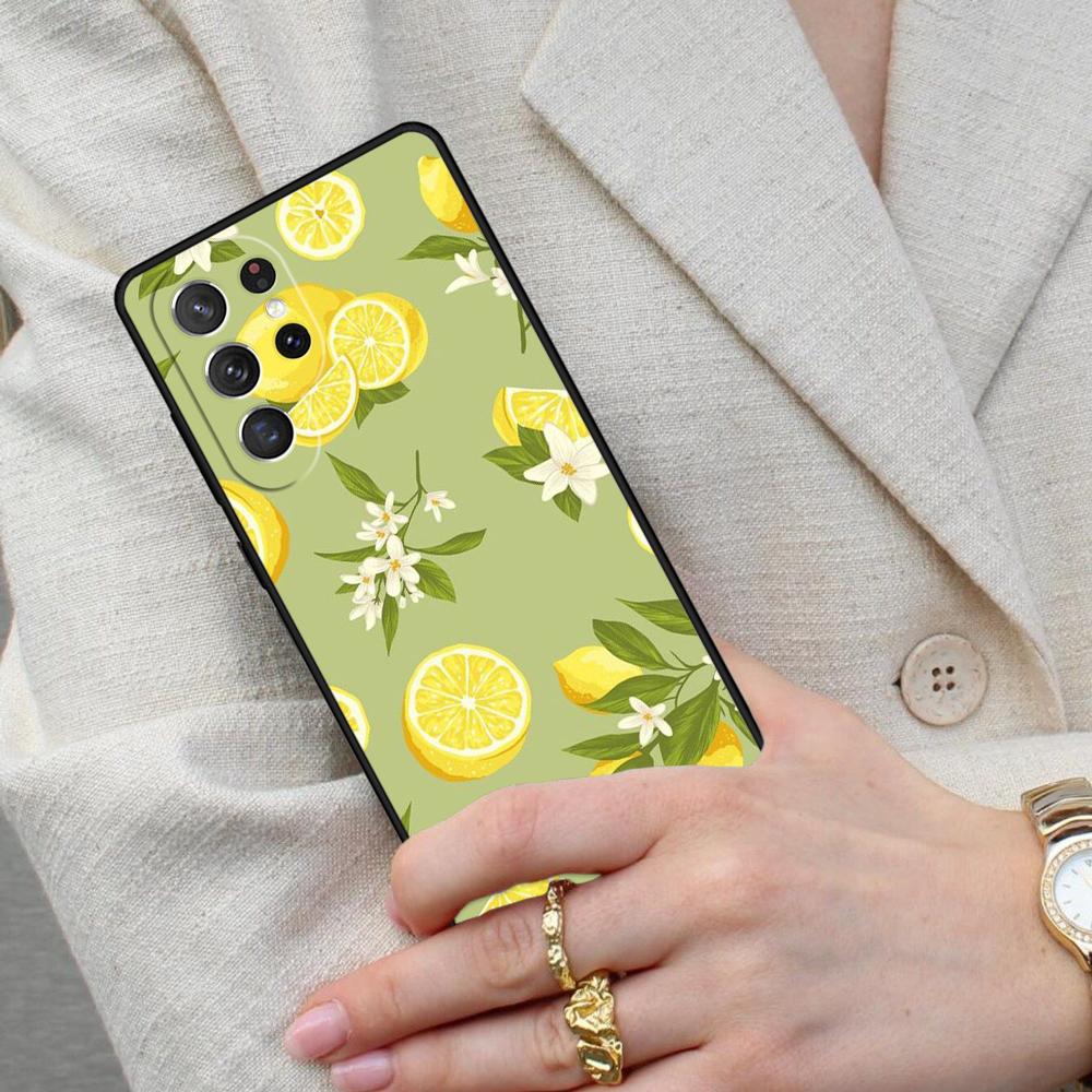 Summer Fruit Lemon Cell Phone Case for Samsung Galaxy S26 Ultra S25 S24 S23 S22 S21 S20 Note10 Cover