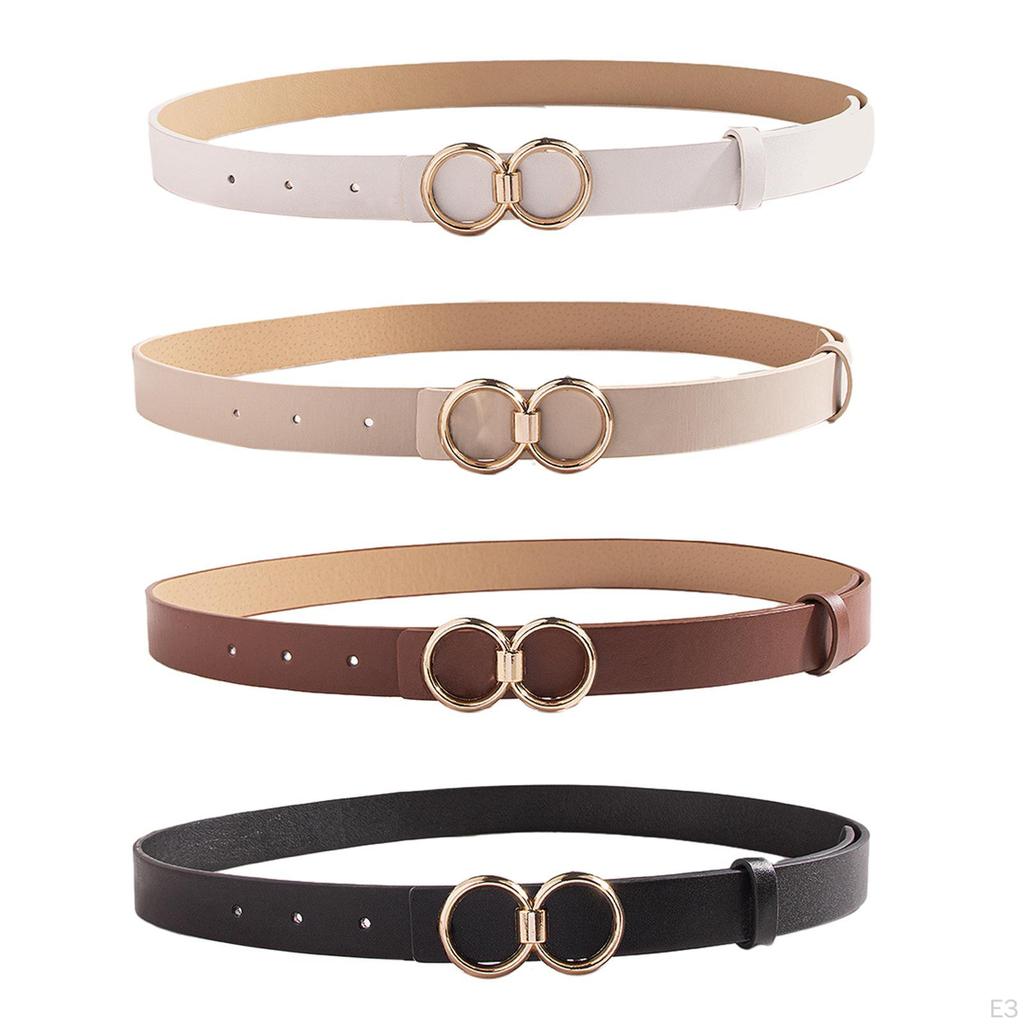 PU Leather Belt for Women, Female Pants Accessories, Casual Waist Belt, Snap Buckle, Skirts,