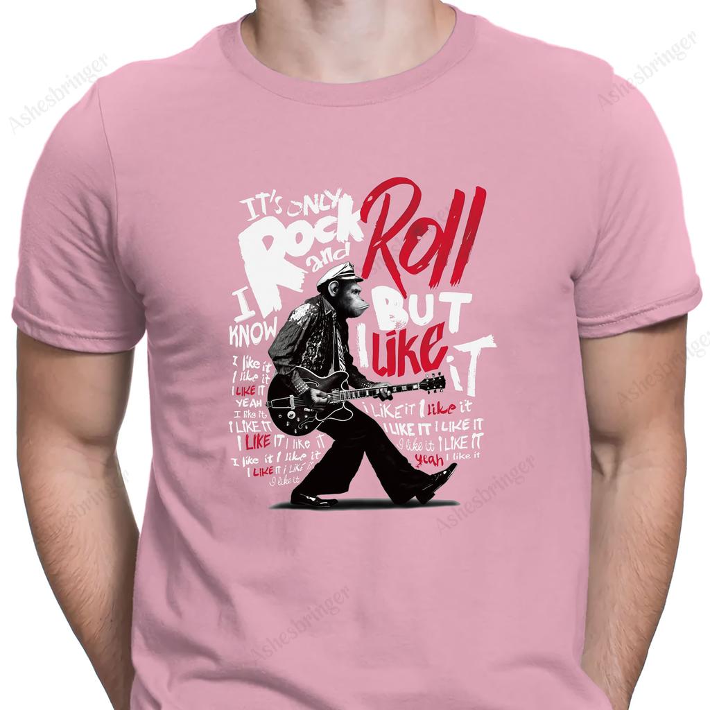 Men's Cotton Crew Neck ROCK'ROLL 80‘s Music Graphic Print T-Shirt Street Casual Style Tops for Men and Women