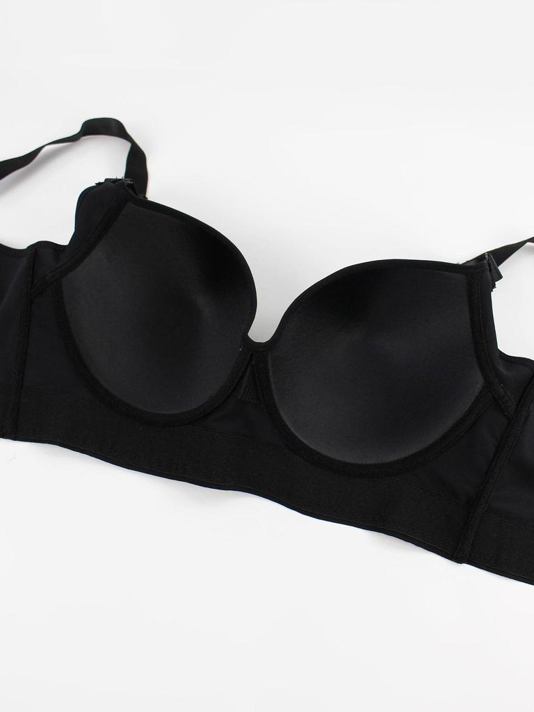 Nahtloser Bügel-Push-up-Form-Sport-BH mit tiefem V-Rücken