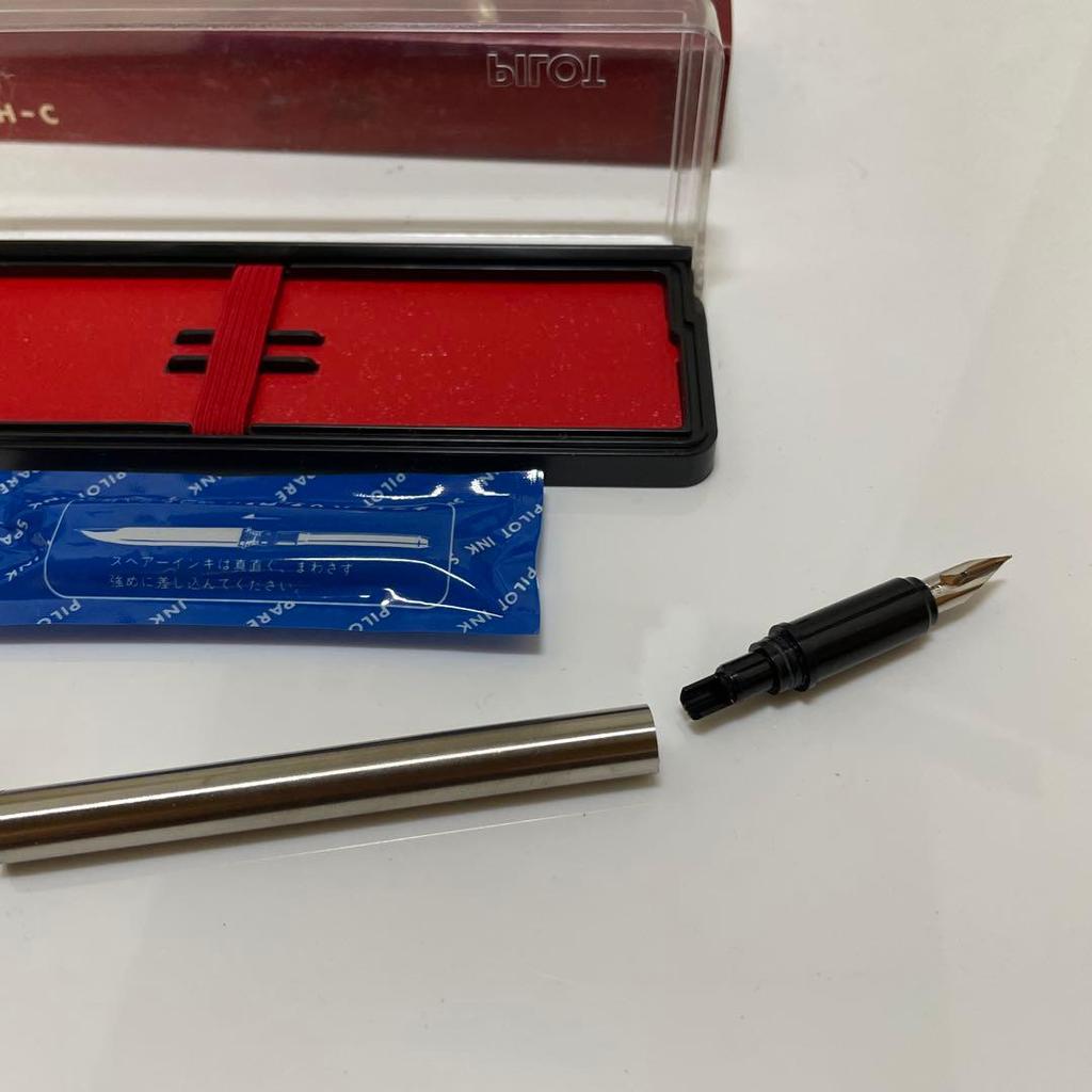 Unused Pilot F Fountain Pen Silver Includes 2 Unopened Inks.