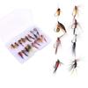 Realistic Softable Rubber Fishing Lures Set With Transparents Storage Box for Freshwaters Fly Fishing