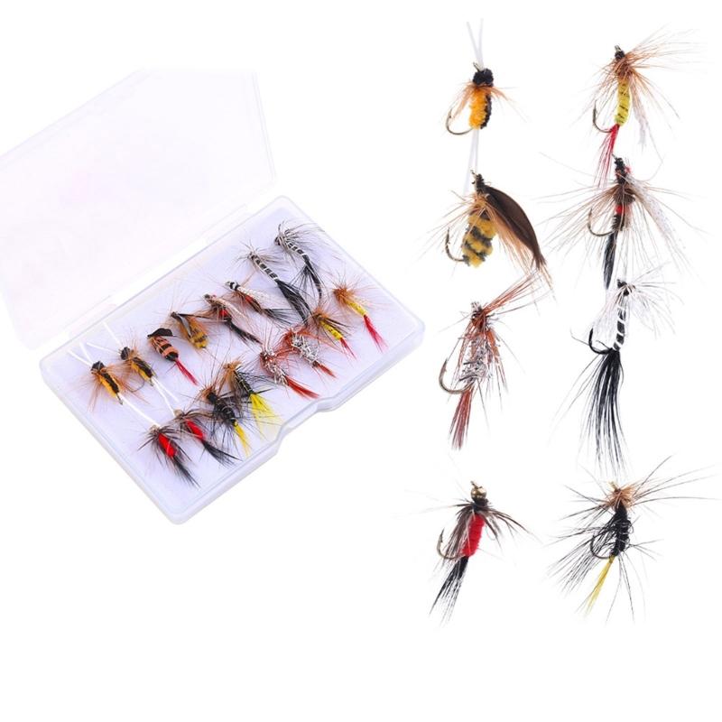Realistic Softable Rubber Fishing Lures Set With Transparents Storage Box for Freshwaters Fly Fishing