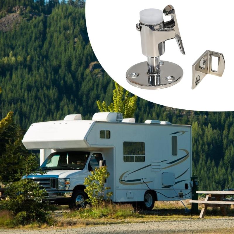 Spring-Loaded Door Holder for Marine and Motorhome Doors, 316 Stainless Steel Replacement Door Stop Stopper to Limit Movement and Rebound in Use