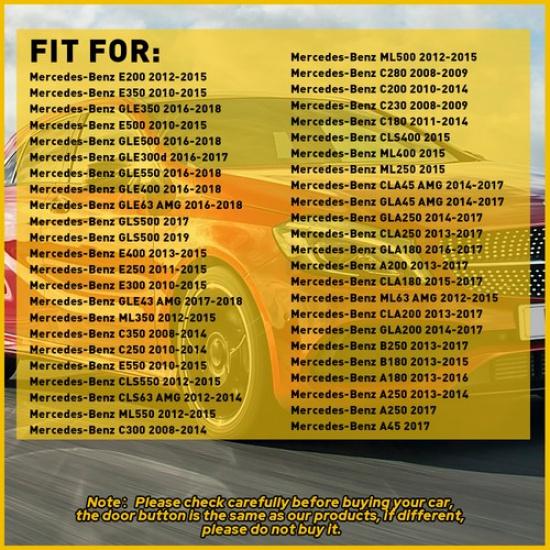 Fit For Mercedes-Benz GLA250 2014-2017 Door Window Button Sticker Switch 14/Lot