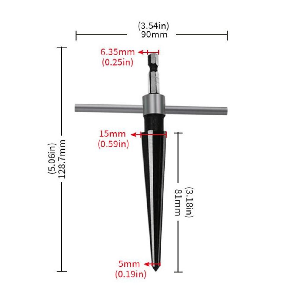 Tapered Reamer T-Handle Woodworker Bridge Pin Hole