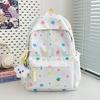New high-value, fresh and sweet, colored star backpack, high school student large-capacity backpack