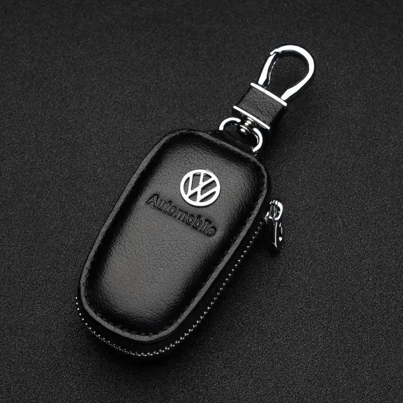 

2025 Горячий кожаный держатель-органайзер для автомобильных ключей Сумка для Volkswagen Sharan Golf Passat MK5 Touareg Tiguan Vento Хранение ключей Аксессуар
