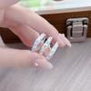 Epoxy Enamel Snowflake Butterfly Simple Opening Ring Irregular Niche Design High-End Simple Girlfriend Ring