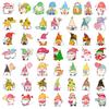 100 New Style Red Christmas Theme Pp Waterproof Stickers Decorate Window Door Gift Water Cup Stickers