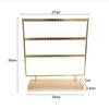 Solid Wood & Iron Large-Spaced Earring Holder Display Stand