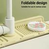 Water Tap Drain Mat Anti-Splash Silicone Kitchen Sink Backsplash Cuttable And Foldable