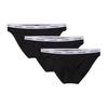 Calvin Klein Color Block Letter Comfortable Triangle Underwear 3-Pack Women Underwear Black QD5207-001