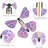 40 Pcs Magic Flying Butterfly, Fairy Flying Toys Rubber Band Powered Wind Up Flying Butterfly Flying Butterfly Cards Butterfly Toy for Book Card
