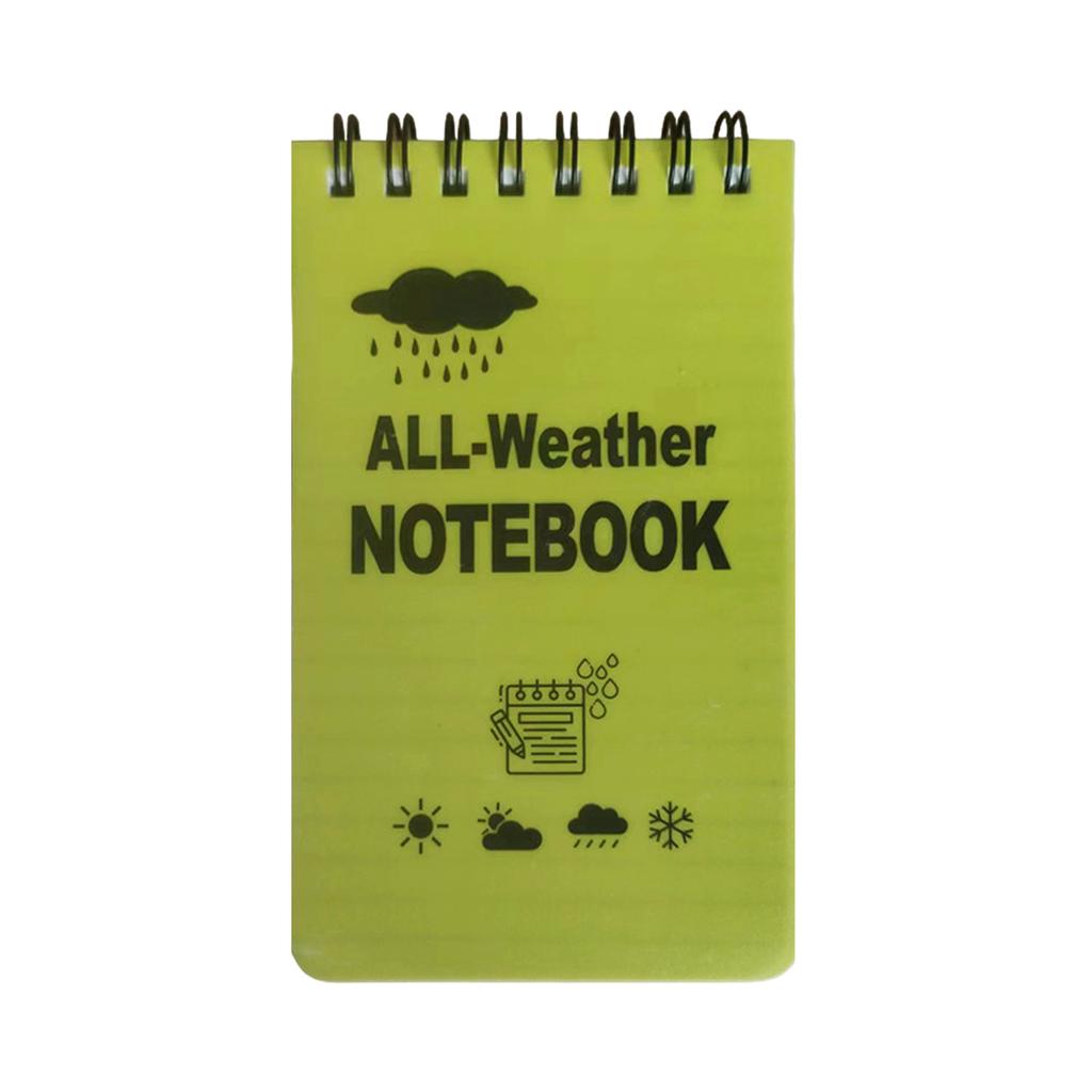 All Weather Waterproof Notebook Small Spiral Notebook Pocket Notepad Write in The Rain Notebook Field Notebook for Home