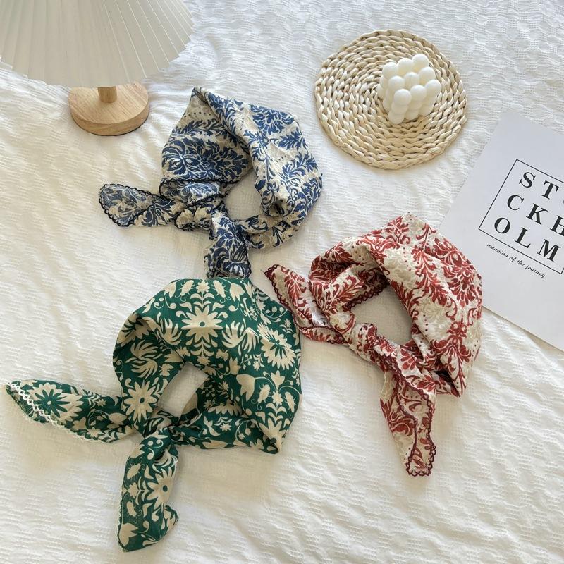 Women Scarves Cotton Handkerchief Fashion Headband Neck Scarfs 70cm