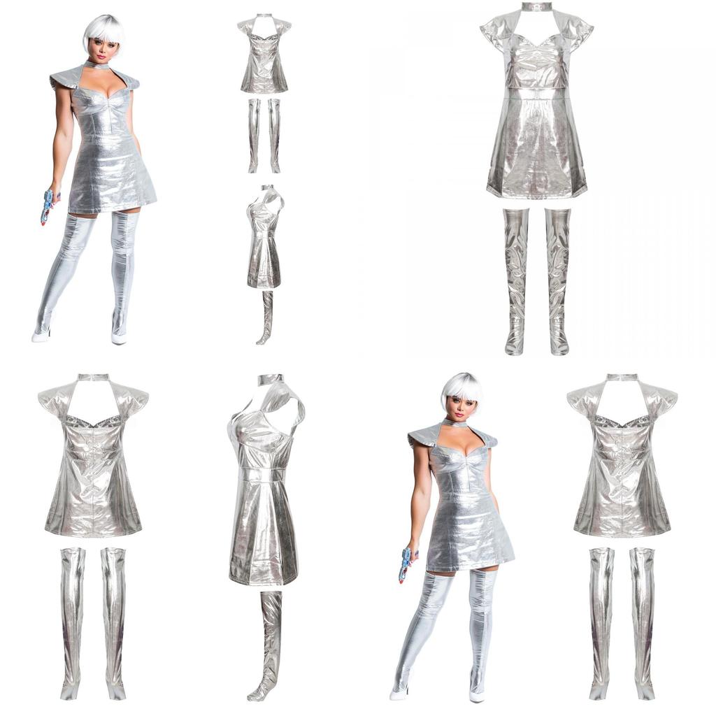 Shine Bright In The Star Wars Space Silver Bodysuit Costume Set
