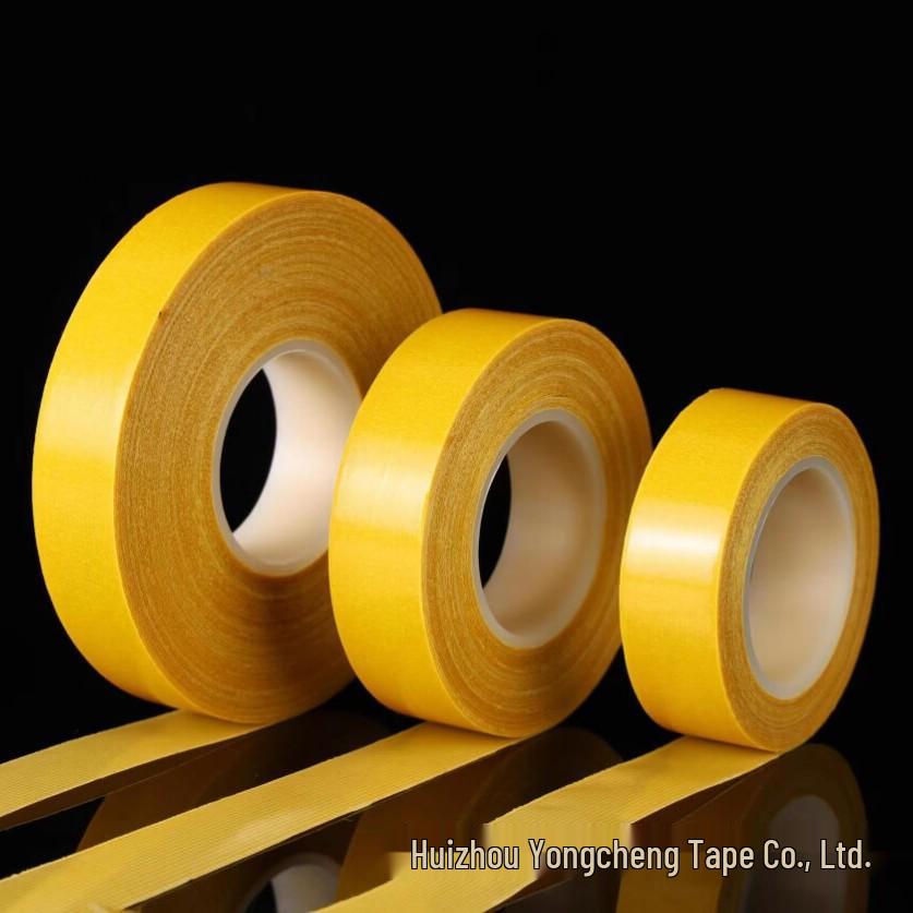 Yellow Cloth Base High Viscosity Double-Sided Tape for Weddings & Exhibitions