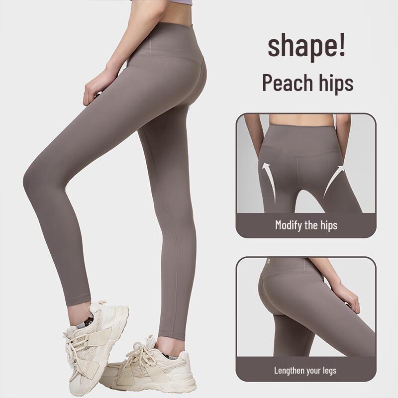 Lonsa Women's High-Waist Naked Feel Yoga Pants
