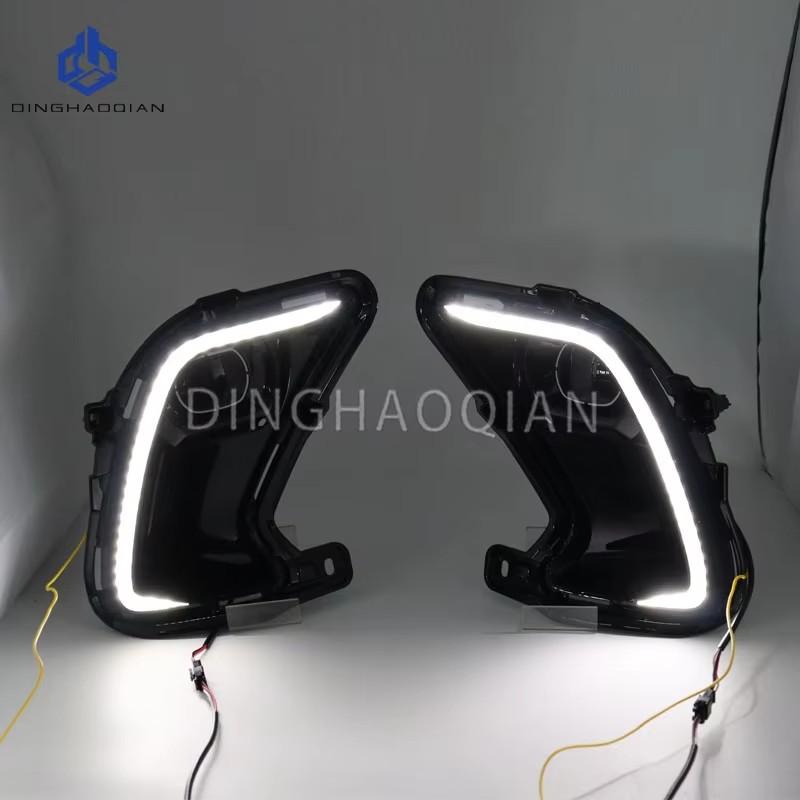 LED Daytime Running Lights For Toyota Grand Highlander  2024 2025 White DRL Yellow Turn Signal Light Headlights Car Accessories