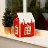 3D Pop Up Christmas House Gift Boxes with Handle Xmas Paper Candy Packaging Box for Treats Desserts Fancy Cookie
