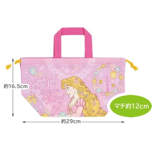 Skater Children's Lunch Box Drawstring Bag, Disney Tangled, Size 24, Made in Japan, KB7-A